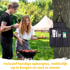 BBQ Accessoires Gereedschap Tang Borstel Barbecue Kookgerei - 10 delig